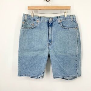Levi’s Men Size 38 Shorts Vintage Y2K 00 Jorts Long Light Wash Jean Cotton Long